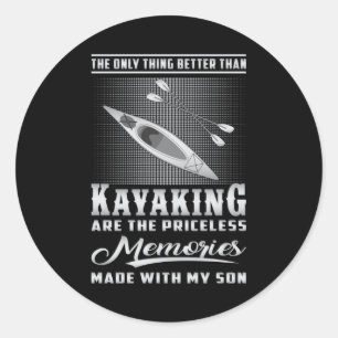 Kayaking Kayak Canoe Canoeing Paddle Funny Gift Classic Round Sticker