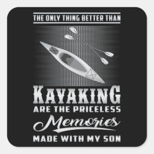 Kayaking Kayak Canoe Canoeing Paddle Funny Gift Square Sticker