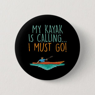 Kayaking Kayak Gift 6 Cm Round Badge