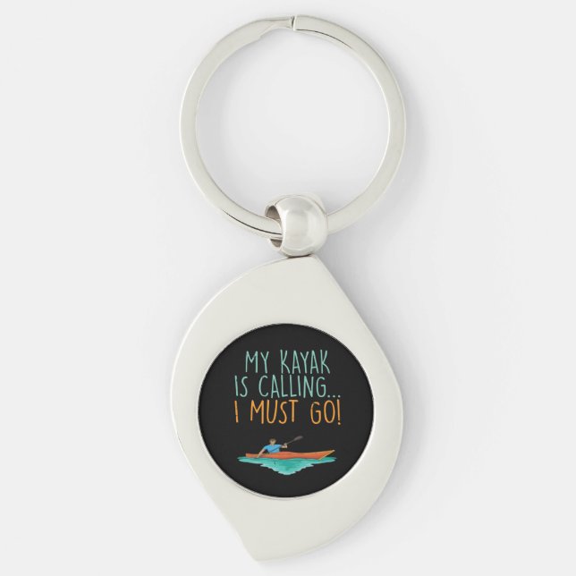 Kayaking Kayak Gift Key Ring (Front)