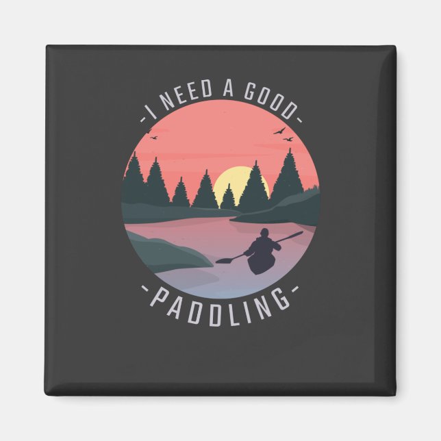 Kayaking Kayak Paddling Magnet (Front)