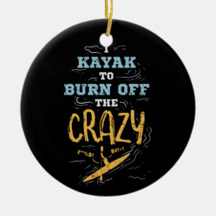 Kayaking Kayaker Ceramic Ornament