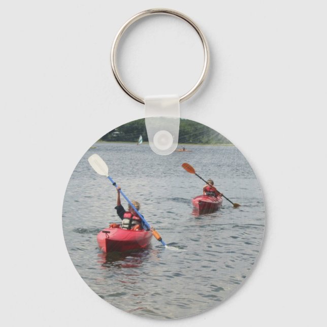Kayaking Kids Keychain (Front)