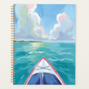 Kayaking Lake Watercolor Planner