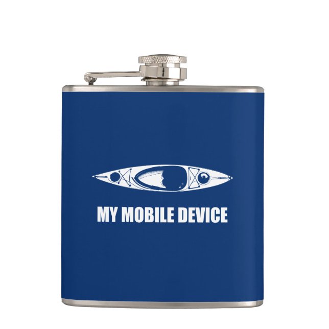 Kayaking, My Mobile Device Hip Flask (Front)