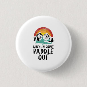 Kayaking Nature Retro 3 Cm Round Badge