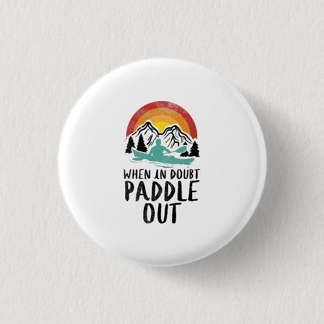 Kayaking Nature Retro 3 Cm Round Badge (Front)