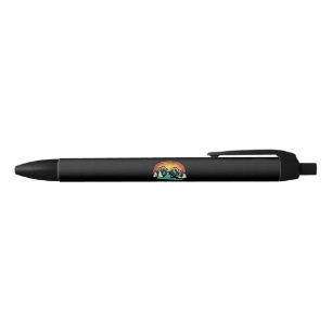 Kayaking Nature Retro Black Ink Pen
