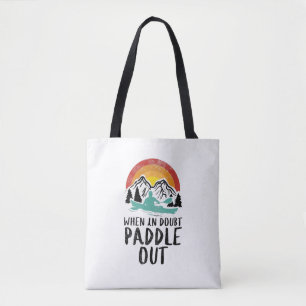 Kayaking Nature Retro Tote Bag