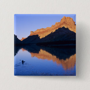 Kayaking on the Colorado River in Spanish 15 Cm Square Badge