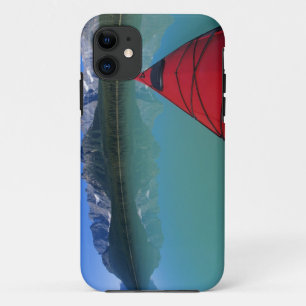 Kayaking on Waterfowl Lake below Howse Peak iPhone 11 Case