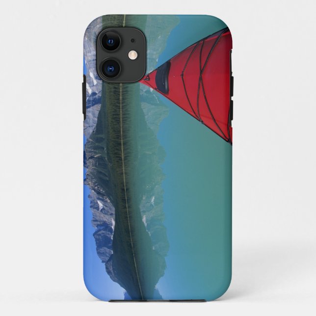Kayaking on Waterfowl Lake below Howse Peak Case-Mate iPhone Case (Back)