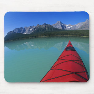 Kayaking on Waterfowl Lake below Howse Peak Mouse Pad