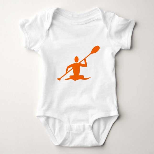 Kayaking - Orange Baby Bodysuit (Front)