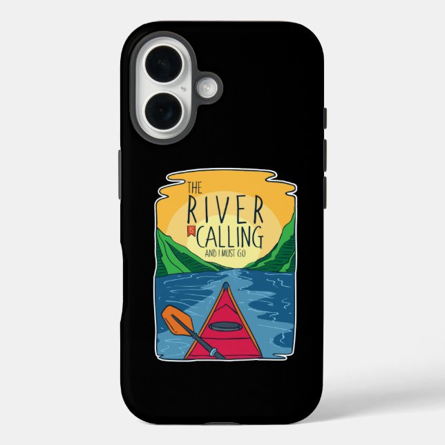 Kayaking - River Is Calling And I Must Go Case-Mate iPhone Case (Back)
