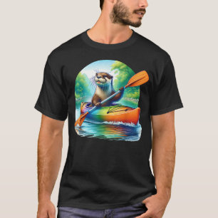 Kayaking River Otter Kayaker Kayak Canoe T-Shirt