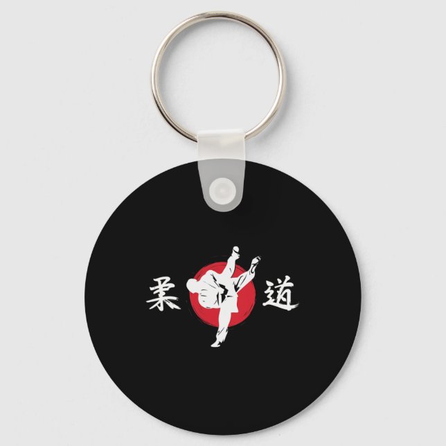 Kayaking Skeleton Funny Halloween Kayak  Key Ring (Front)