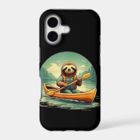 Kayaking Sloth Canoe Lover Funny Animals Vintage