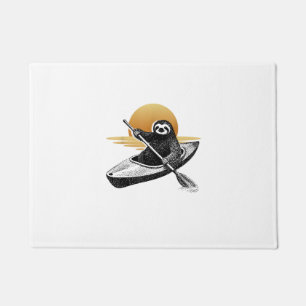 Kayaking Sloth Kayak, Kayaker, Canoe Paddling T-Sh Doormat