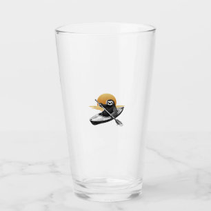Kayaking Sloth Kayak, Kayaker, Canoe Paddling T-Sh Glass