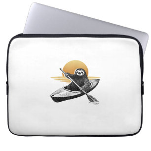 Kayaking Sloth Kayak, Kayaker, Canoe Paddling T-Sh Laptop Sleeve