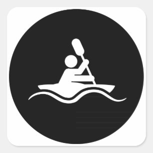 Kayaking Square Sticker