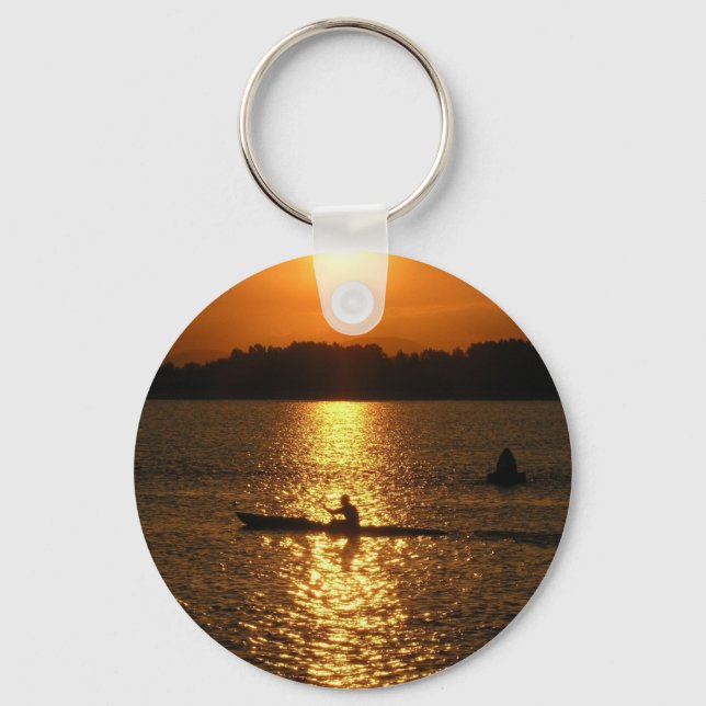 Kayaking Sunset Key Ring (Front)