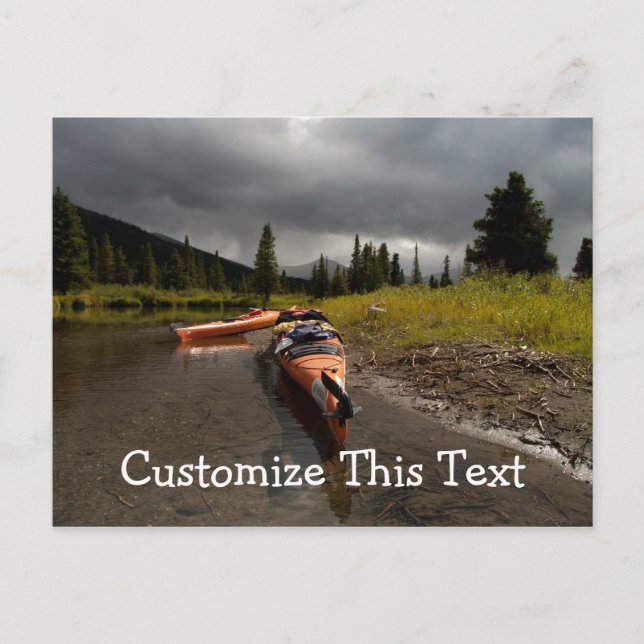 Kayaking the Lapie; Customisable Postcard (Front)
