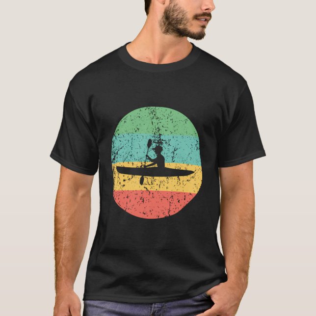 Kayaking Vintage Retro Kayak T-Shirt (Front)