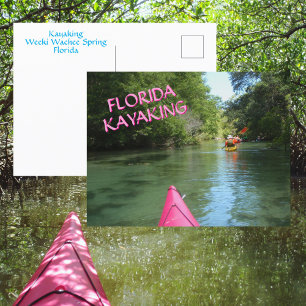 Kayaking Weeki Wachee Spring Florida Adventure Postcard