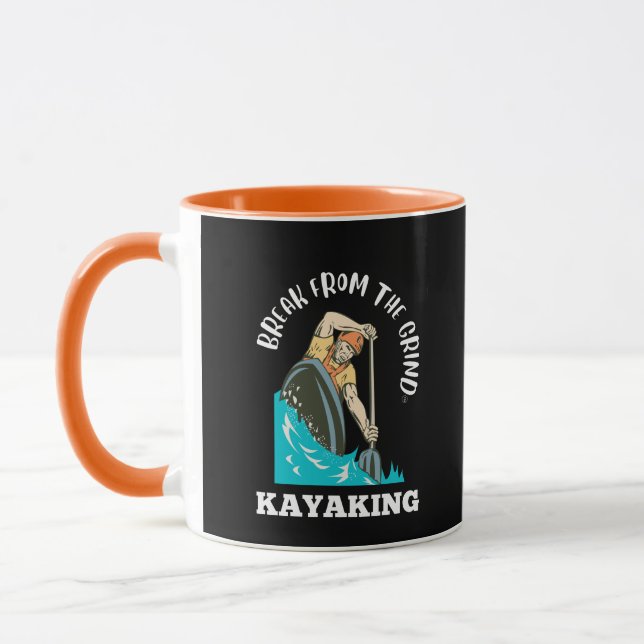 Kayaking (White) Coffee Mug (Left)