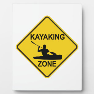 Kayaking Zone Road Sign Plaque