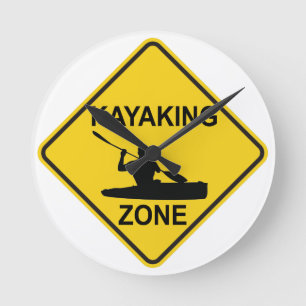 Kayaking Zone Round Clock