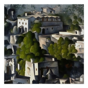 Kayakoy Fethiye The Ghost Village Abstract Art Poster