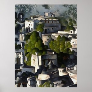 Kayakoy Fethiye The Ghost Village Abstract Art Poster