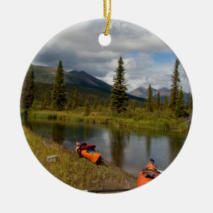 Kayaks at Rest Ceramic Tree Decoration