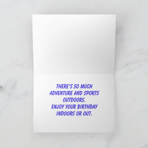 Kayaks Birthday Card, 5" x 7" Folded Greeting Card