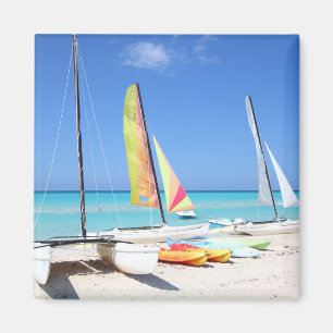 Kayaks, Catamarans And Kayaks  Cuban Beach Magnet
