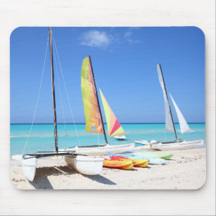 Kayaks, Catamarans And Kayaks Cuban Beach Mouse Pad