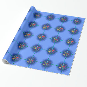 Kayaks Compass Rose wrapping paper
