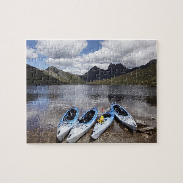 Kayaks, Cradle Mountain and Dove Lake, Cradle Jigsaw Puzzle (Horizontal)