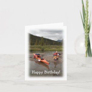 Kayaks on an Island; Happy Birthday Card