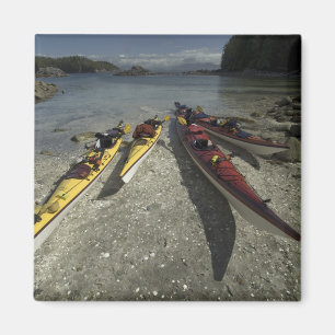Kayaks on Dicebox Island, Broken Island Group, Magnet