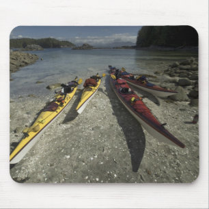 Kayaks on Dicebox Island, Broken Island Group, Mouse Pad
