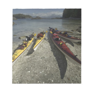 Kayaks on Dicebox Island, Broken Island Group, Notepad