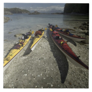 Kayaks on Dicebox Island, Broken Island Group, Tile