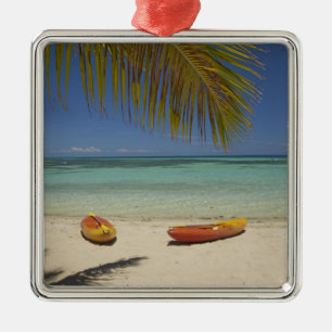 Kayaks on the beach, Plantation Island Resort 2 Metal Tree Decoration