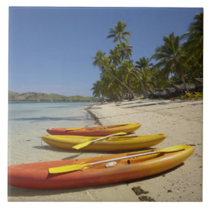 Kayaks on the beach, Plantation Island Resort Tile