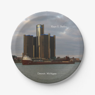 Kaye E. Barker Detroit paper plate