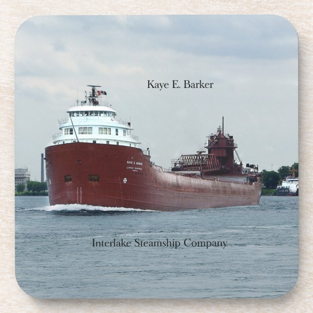 Kaye E. Barker set of 6 hard plastic coasters (Front)